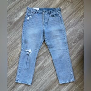 GAP Cheeky Straight High Rise Jeans in Light Blue